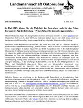 Pressemitteilung der LO-NRW 08.05.2020